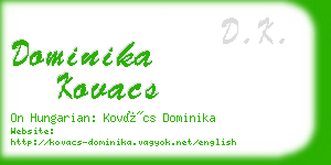 dominika kovacs business card